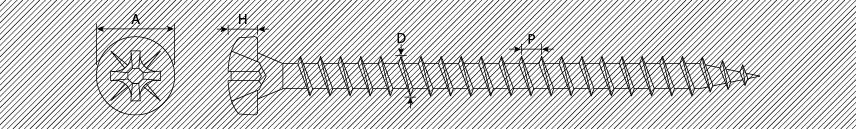 Vis pour panneaux d’aggloméré tête cylindrique PZ