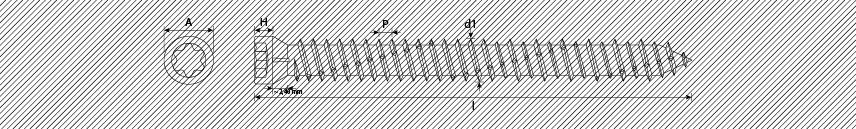 Viti per calcestruzzo testa cilindrica TX diametro 7,5 mm