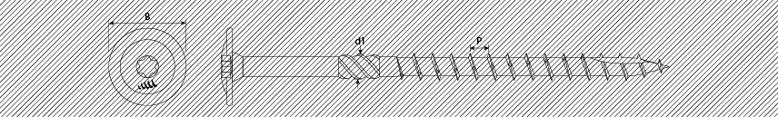 Tornillos para carpintería cabeza ancha TX punta type 17