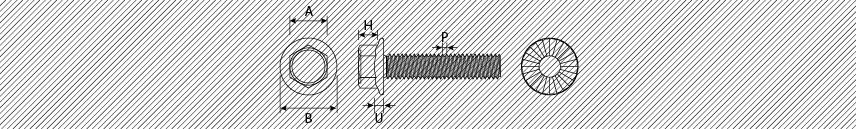 Винты шестигранная головка с фланцем с насечкой