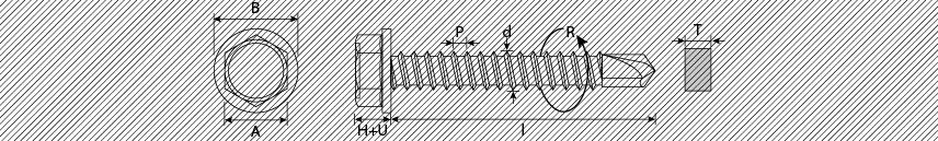 Tornillos autotaladrantes cabeza hexagonal+arandela